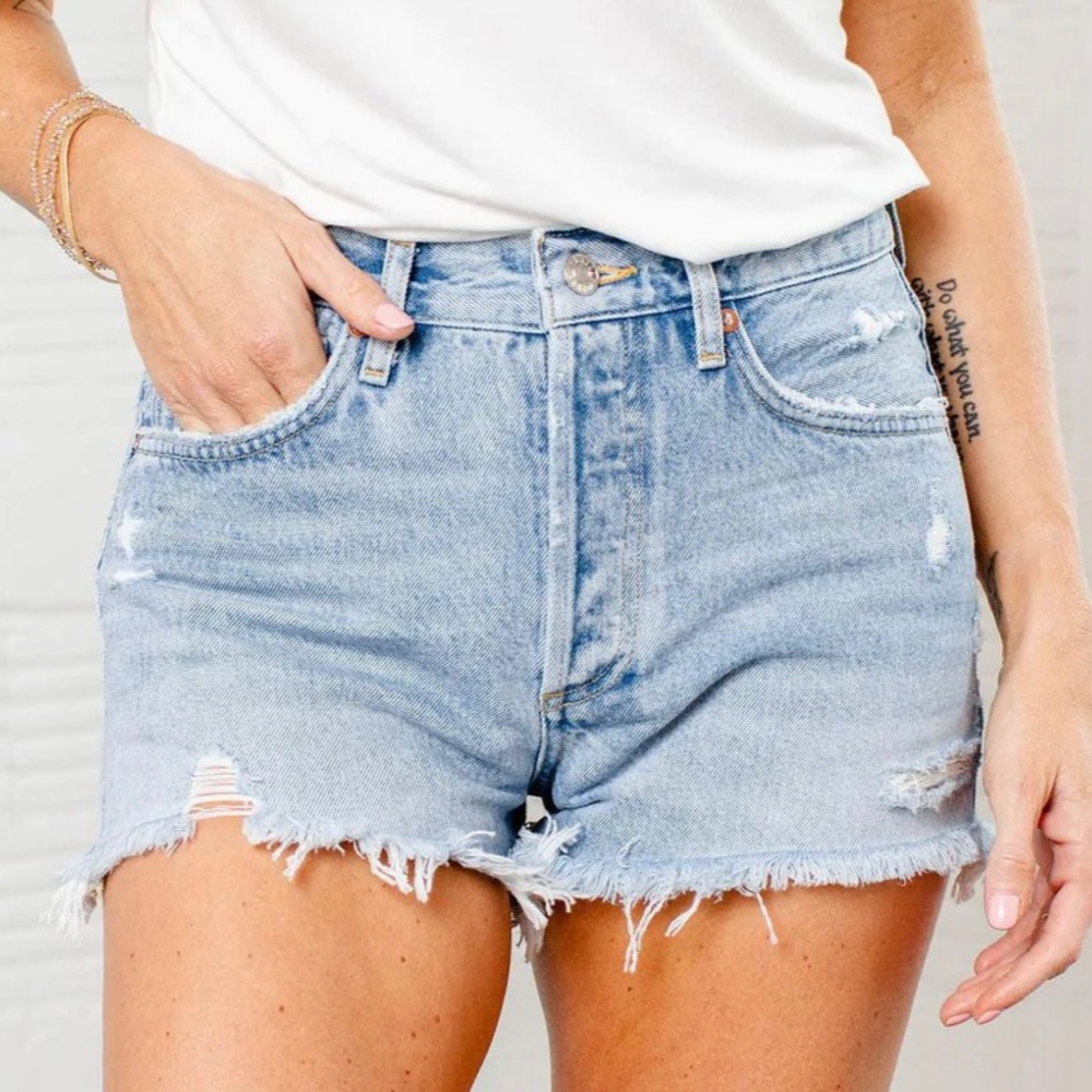 AGOLDE Parker Cut Off Shorts - Swampmeet 32